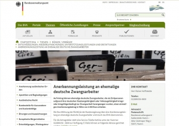 Jednokratna novčana nadoknada nemačke vlade za bivše logoraše i radnike na prinudnom radu nemačkog porekla