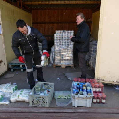 Verteilung der Humanitären Hilfe an ältere und bedürftige Donauschwaben