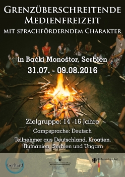 Prekogranični letnji kamp na nemačkom jeziku  u Bačkom Monoštoru, 31. jul – 9. avgust 2016.
