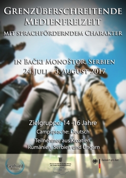Prekogranični filmski letnji kamp na nemačkom jeziku u Bačkom Monoštoru, 24. jul - 3. avgust 2017.